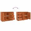 vidaXL Buffet avec tiroir Ch&ecirc;ne brun 111 x 34 x 75 cm Pin massif