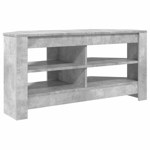 vidaXL MeubleTVd'Angle Gris b&eacute;ton 102 x 40,5 x 45 cm Bois d'ing&eacute;nierie