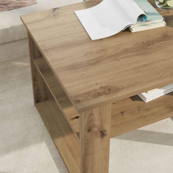 vidaXL Table basse Ch&ecirc;ne artisanal 64 x 54 x 44 cm Bois d'ing&eacute;nierie