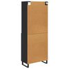 vidaXL Haut Armoire Ch&ecirc;ne noir 69,5 x 34 x 180 cm Bois d'ing&eacute;nierie