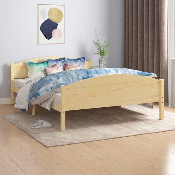 vidaXL Cadre de lit sans matelas bois massif de pin 140x200 cm