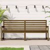 vidaXL Banc de jardin marron miel 203,5x48x91,5 cm bois de pin massif