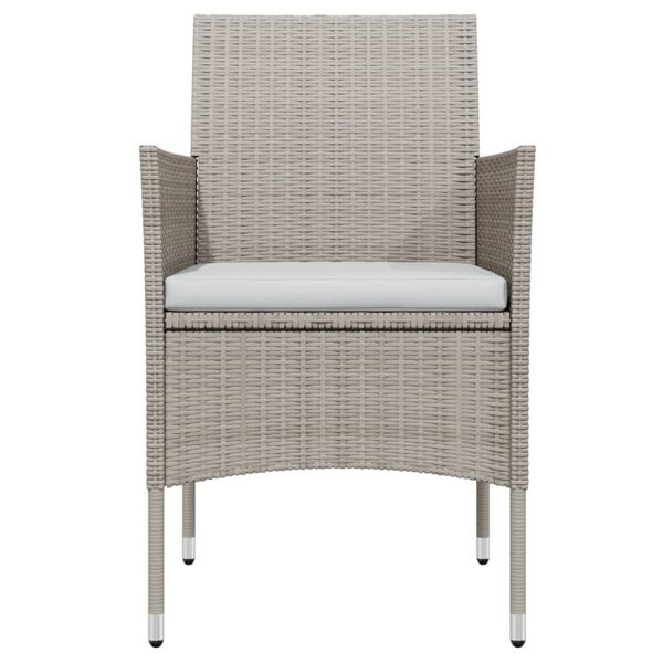 vidaXL Ensemble &agrave; manger de jardin coussins 5 pcs Beige/noir