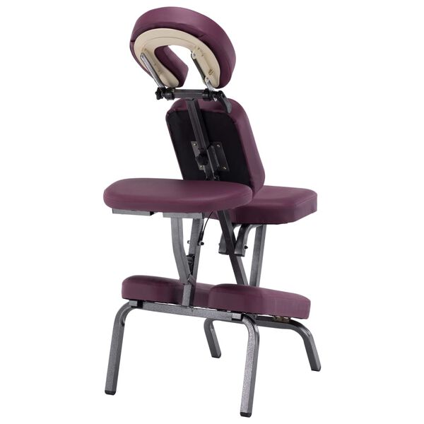 vidaXL Fauteuil de massage Similicuir Bordeaux rouge 122x81x48 cm