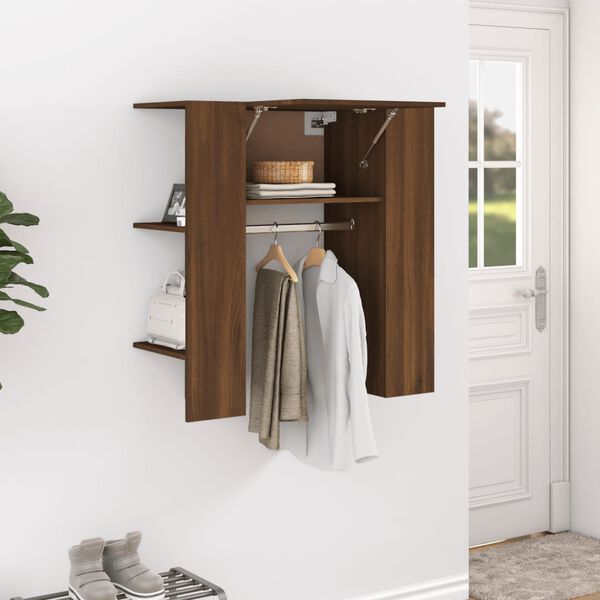 vidaXL Armoire de couloir Chêne marron 97,5x37x99 cm Bois d'ingénierie