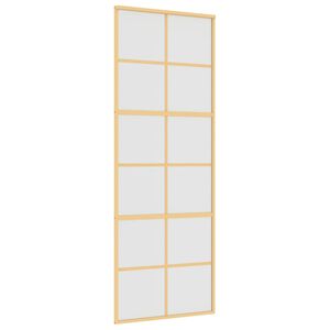 vidaXL Porte coulissante dor&eacute; 76x205 cm verre ESG d&eacute;poli et aluminium