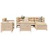 vidaXL Salon de jardin 7 pcs bois de pin massif