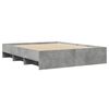 vidaXL Cadre de lit sans matelas gris b&eacute;ton 150x200 cm bois ing&eacute;nierie