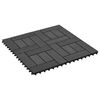 vidaXL Carreau de terrasse 22 pcs Noir 30 x 30 cm WPC