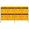 vidaXL Buffet jaune moutarde 135x39x73,5 cm acier laminé à froid