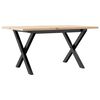 vidaXL Table basse cadre en X 80x50x40 cm bois de pin massif et acier