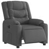 vidaXL Fauteuil inclinable &eacute;lectrique Gris fonc&eacute; Tissu