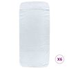 vidaXL Serviettes de plage 6 pcs blanc 60x135 cm tissu 400 GSM