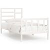 vidaXL Cadre de lit sans matelas blanc 90x200 cm bois de pin massif