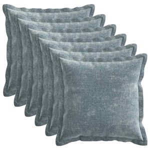 vidaXL Housse de coussin 6 pc HOUTEN Bleu clair 30 x 30 cm