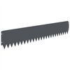 vidaXL Bordure de Pelouse 30 pcs 103 x 20 cm Acier Anthracite