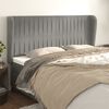 vidaXL Tête de lit avec oreilles Gris clair 163x23x118/128 cm Velours