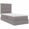 vidaXL Lit avec rangement et matelas Taupe 90 x 190 cm Polyester