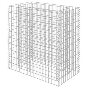 vidaXL Lit sur&eacute;lev&eacute; &agrave; gabion Acier galvanis&eacute; 90x50x100 cm