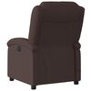 vidaXL Fauteuil de massage inclinable Marron foncé Tissu