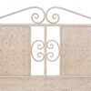 vidaXL Banc de jardin 115 cm Acier Blanc vintage