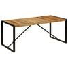 vidaXL Table &agrave; manger Bois de manguier brut 180 cm