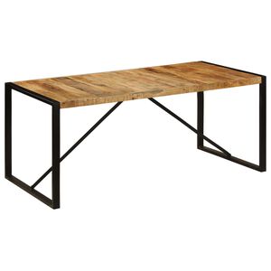vidaXL Table &agrave; manger Bois de manguier brut 180 cm