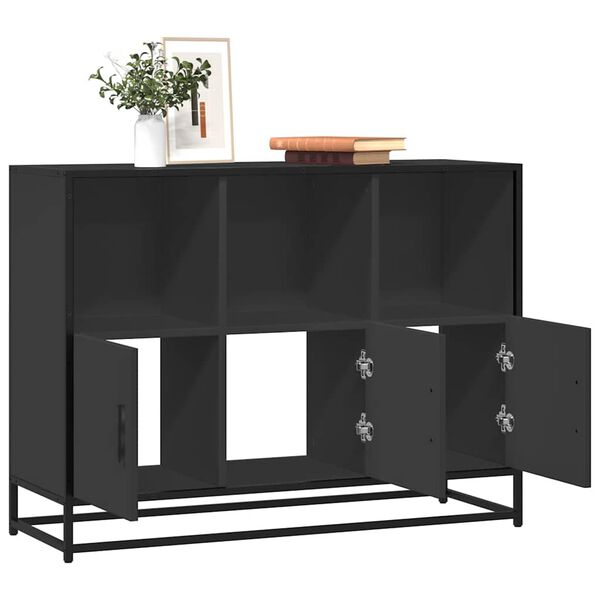 vidaXL Buffet noir 100x35x76 cm bois d’ingénierie