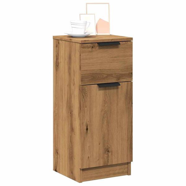 vidaXL Buffets 2 pcs chêne artisanal 30x30x70 cm bois d'ingénierie