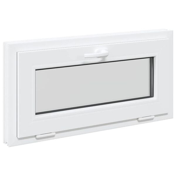 vidaXL Fen&ecirc;tre de sous-sol RISOR 80x40 cm inclinable 2 vitrages blanc