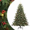 vidaXL Sapin de Noël artificiel Vert 210 cm PVC, métal et plastique