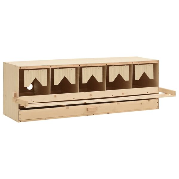 vidaXL Pondoir 5 compartiments 117x33x38 cm bois de pin massif