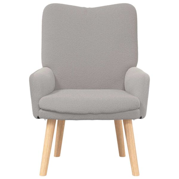 vidaXL fauteuil Gris clair 63 x 67 x 94 cm
