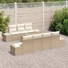vidaXL Ensemble de canap&eacute; de jardin 8 pcs Beige et cr&egrave;me polyrotin