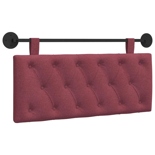 vidaXL T&ecirc;te de lit suspendue Bordeaux 110 x 55 x 7 cm tissu