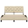 vidaXL Cadre de lit sans matelas cr&egrave;me 120x200 cm tissu