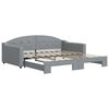 vidaXL Lit de jour avec lit gigogne gris clair 100x190 cm tissu
