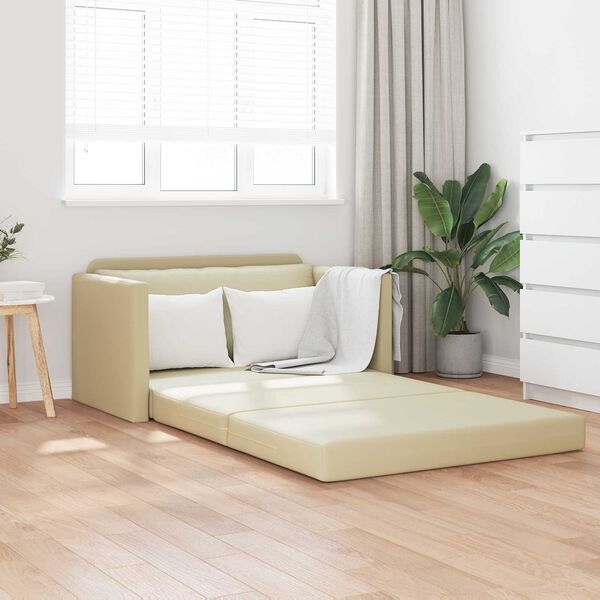 vidaXL Canap&eacute;-Lit 110cm Cr&egrave;me Simili cuir