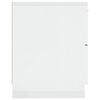 vidaXL Tables de chevet 2 pcs Blanc brillant Bois d'ing&eacute;nierie