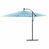 vidaXL Parasol de jardin avec m&acirc;t en acier bleu 290x290x238 cm
