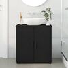 vidaXL Cabinet de salle de bain avec stockage Noir 61 x 35 x 64 cm