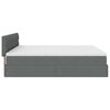 VidaXL Cadre de lit ottoman avec matelas gris foncé 160x200cm tissu