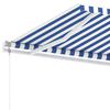 vidaXL Auvent automatique sur pied 400x300 cm Bleu et blanc