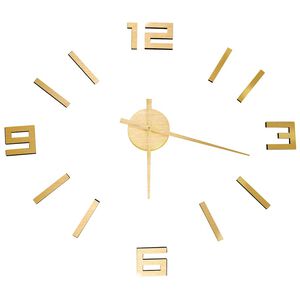 vidaXL Horloge murale 3D Design moderne Dor&eacute; 100 cm XXL