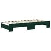 vidaXL Lit de jour avec gigogne et matelas vert fonc&eacute; 90x200cm velours