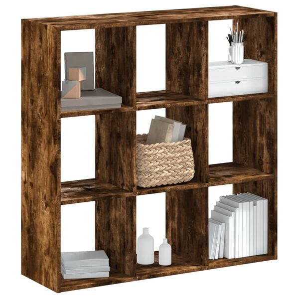 vidaXL Biblioth&egrave;que ch&ecirc;ne fum&eacute; 102x32x102 cm bois d'ing&eacute;nierie