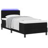 vidaXL Lit &agrave; ressorts avec matelas avec LED Noir 100 x 200 cm tissu