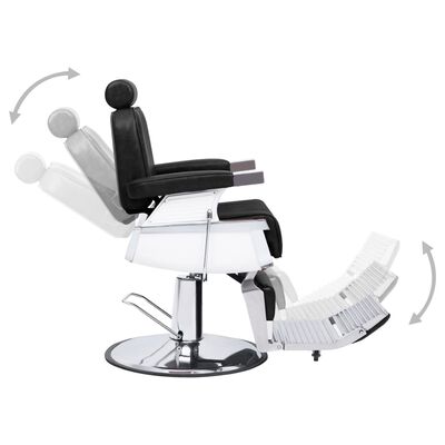 vidaXL Chaise de barbier Noir 68x69x116 cm Similicuir