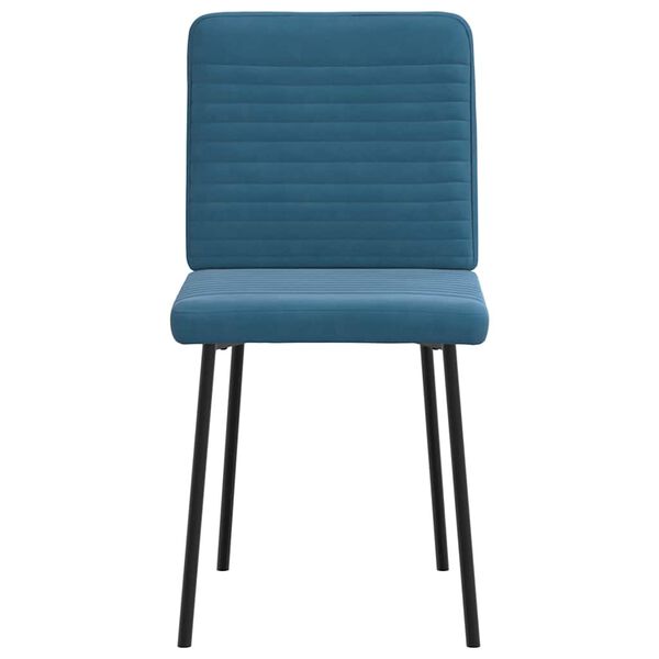 vidaXL Chaises à manger lot de 4 Bleu Velours