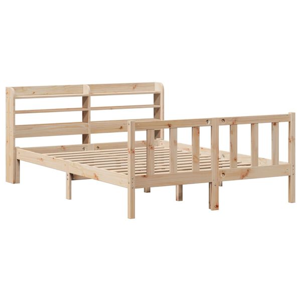 vidaXL Cadre de lit sans matelas 140x200 cm bois massif de pin